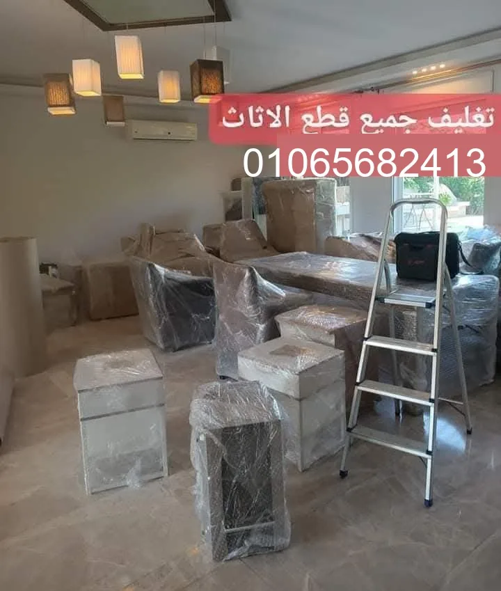 تغليف جميع قطع الأثاث في شقة بالقاهرة