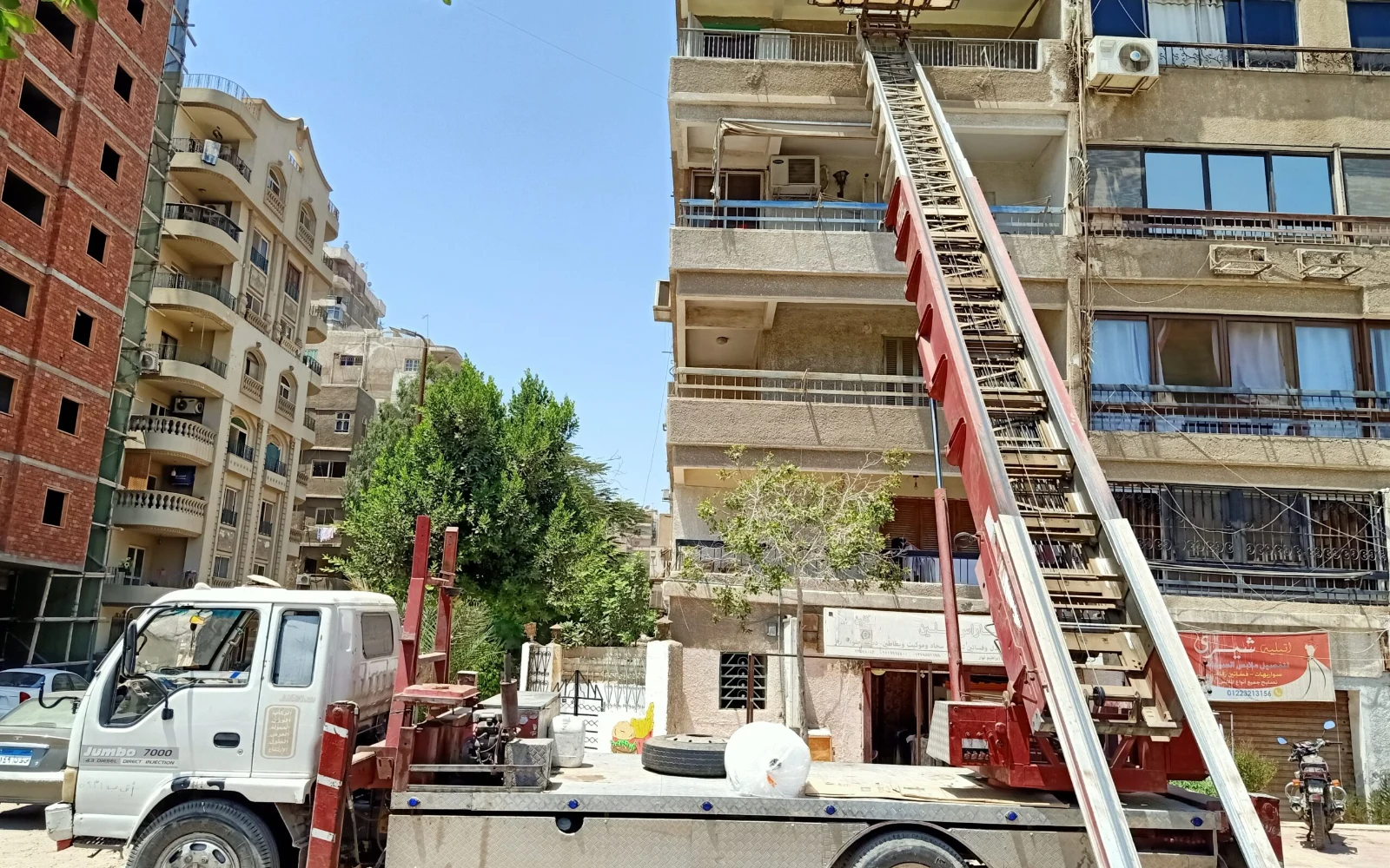 ونش رفع العفش للأدوار العليا في القاهرة